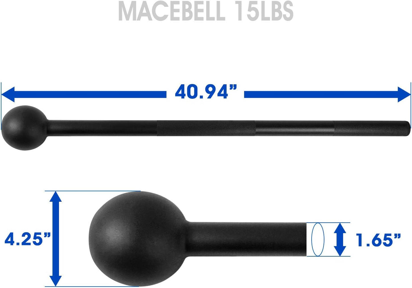 Ultimate Steel Mace Bell for Total Body Strength Training - Improve Muscle, Grip, and Flexibility with Adjustable Weights (5-30 lbs) for Men and Women